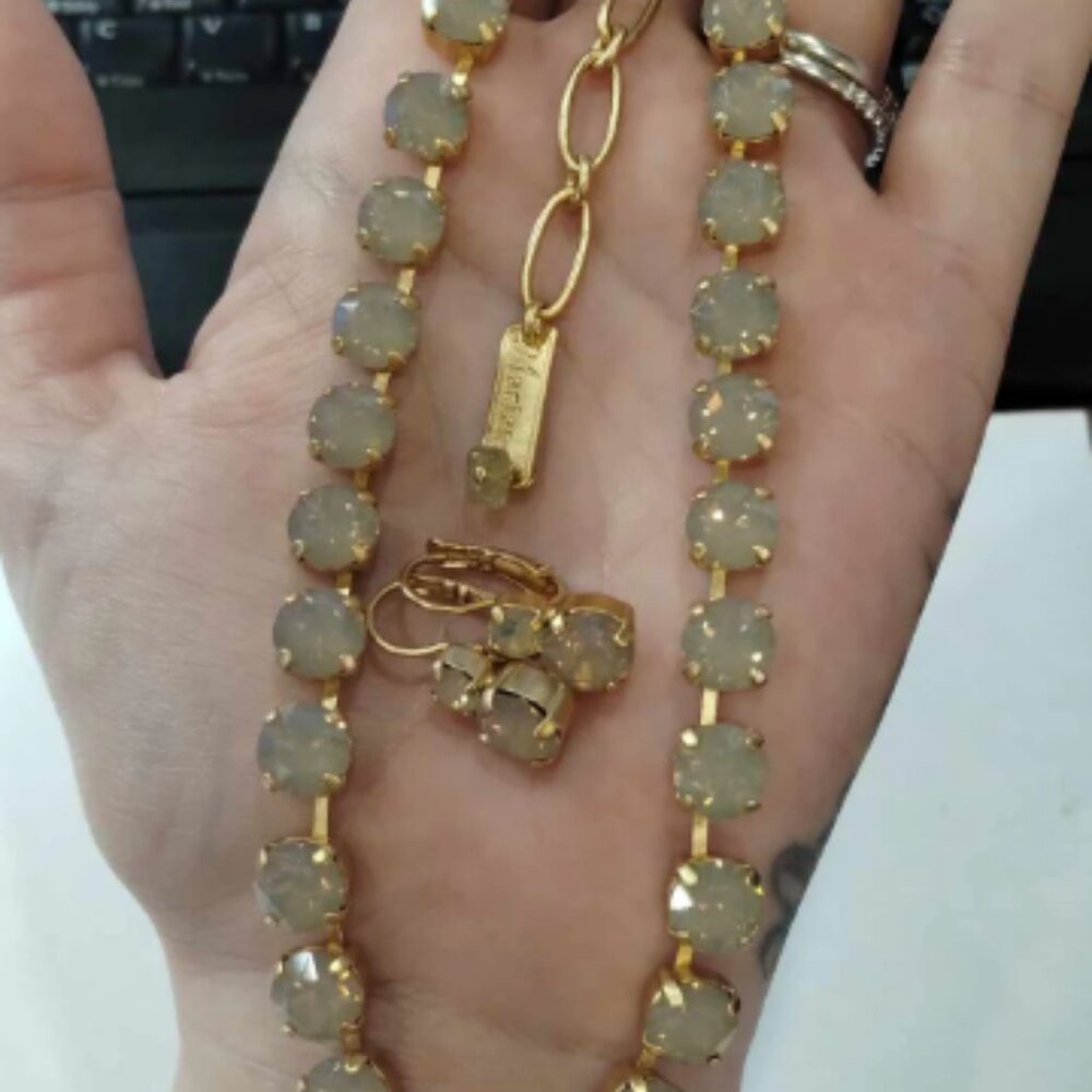 Mariana Champagne Swarovski Necklace & Earrings